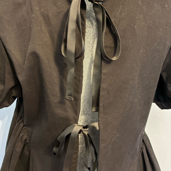 NWOT Pomander Place Black Cotton Shirt With Ties in the Back. Size Small - Picture 3 of 8